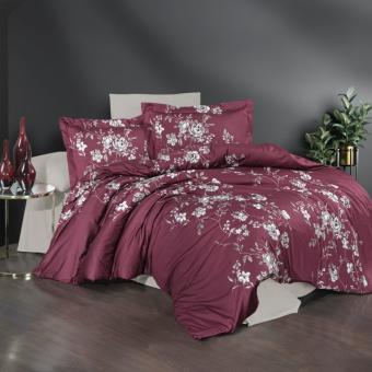 Луксозен спален комплект от памучен сатен, Ари - Роза