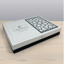 Луксозен спален комплект от памучен сатен, Точка - Антрацит