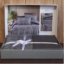 Луксозен спален комплект от памучен сатен, Неви - Полама