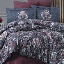 Луксозен спален комплект от памучен сатен, Алерон - Роза
