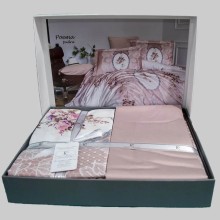 Луксозен спален комплект от памучен сатен, Поема - Прах