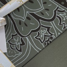 Луксозен спален комплект от памучен сатен, Реджи - Тъмно зелен
