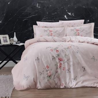 Луксозен спален комплект от памучен сатен, Матилда - Прах