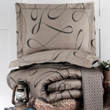 Луксозен спален комплект от памучен сатен, Калисто - Минк