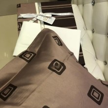 Луксозен спален комплект от памучен сатен, Арес - Кафе