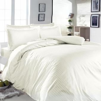 Луксозен спален комплект от памучен сатен, Лоли - Крем
