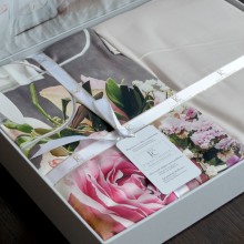 Луксозен спален комплект с дигитален принт от памучен сатен - Андреа