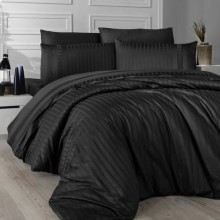 Луксозен спален комплект от делукс сатен, Тренди - Черен
