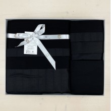 Луксозен спален комплект от делукс сатен, Тренди - Черен