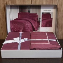 Луксозен спален комплект от делукс сатен, Новел - Канела