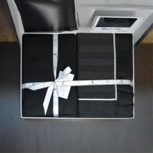 Луксозен спален комплект от делукс сатен, Новел - Черен