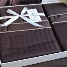 Луксозен спален комплект от делукс сатен, Стели - Шоколад
