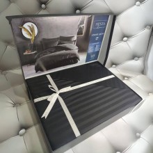 Луксозен спален комплект от делукс сатен, Стели - Антрацид