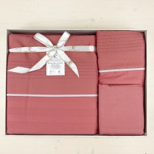 Луксозен спален комплект от делукс сатен, Маделин - Корал
