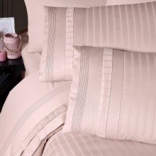 Луксозен спален комплект от делукс сатен, Тренди - Пудра