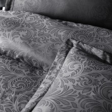 Луксозен спален комплект от жакард сатен, Техна - Антрацид