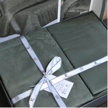 Луксозен спален комплект от жакард сатен, Рони - Платина