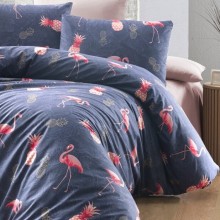 Луксозен спален комплект от ранфорс, Фламинго