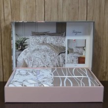 Луксозен спален комплект от ранфорс с два плика, Розен - Минк