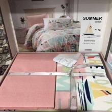 Луксозен спален комплект от ранфорс Малчо - Розово лято