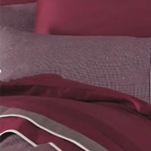 Луксозен спален комплект от ВИП памучен сатен, Ина - Тъмно червен