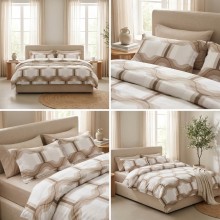 Спален комплект чаршафи от 6 части, Нуга