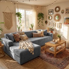 Калъф за ъглов диван Вера - Графит Калъф за ъглов диван Вера - Графит