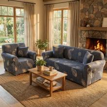 Комплект калъфи за диван и фотьойл Ориент - Сив