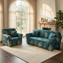 Комплект калъфи за диван и фотьойл Ориент - Зелен