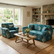 Комплект калъфи за диван и фотьойл Ориент - Зелен