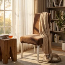 Комплект калъфи за стол Вера - Беж, 6 броя