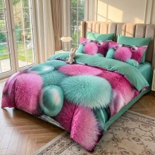 5D спален комплект чаршафи - Пухи, с ластик