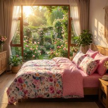 Спален комплект чаршафи - Цветна фиеста