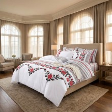 Спален комплект чаршафи - Шевица - Роза