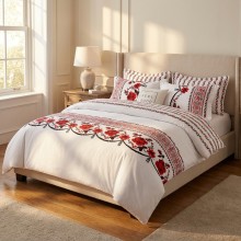 Спален комплект чаршафи с ластик от 6 части, Шевица - Нери