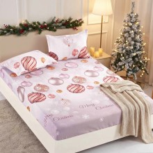 Спален комплект чаршафи с ластик от 3 части, Роузи