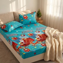 Спален комплект чаршафи с ластик от 3 части, Полет