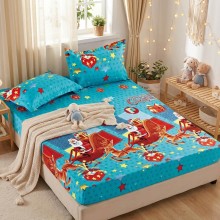 Спален комплект чаршафи с ластик от 3 части, Полет