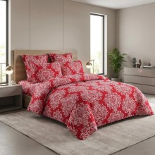 Луксозен спален комплект чаршафи от 6 части, Бродерия - Рубинен сън