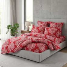 Луксозен спален комплект чаршафи от 6 части, Бродерия - Рубинен сън