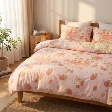 Спален комплект чаршафи с ластик от 4 части, Тиана