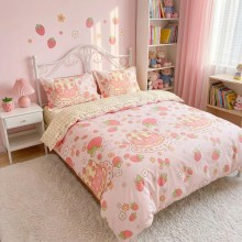 Спален комплект чаршафи с ластик от 4 части, Тиана