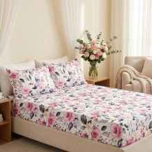 Спален комплект чаршафи с ластик от 3 части, Цветна фиеста Спален комплект чаршафи с ластик от 3 части, Цветна фиеста