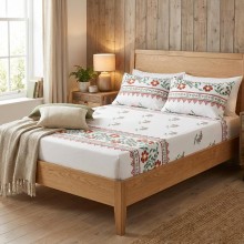 Спален комплект чаршафи с ластик от 3 части, Шевица - Гони