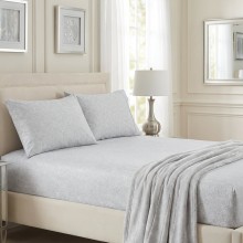Спален комплект чаршафи с ластик от 3 части, Еви - Сив