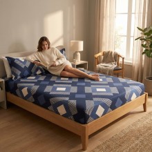 Спален комплект чаршафи с ластик от 3 части, Майнд