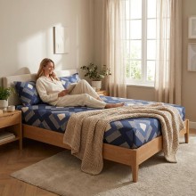 Спален комплект чаршафи с ластик от 3 части, Майнд