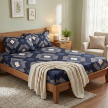 Спален комплект чаршафи с ластик от 3 части, Майнд