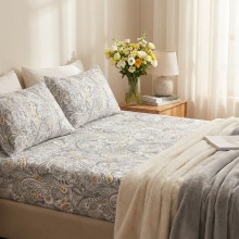 Спален комплект чаршафи с ластик от 3 части, Мираж