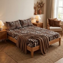 Спален комплект чаршафи с ластик от 3 части, Дюн